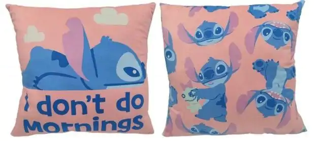 Poduszka Lilo & Stitch Stitch I don't do mornings 40 cm zdjęcie produktu