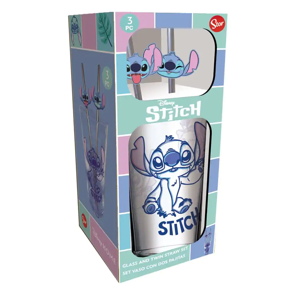 Lilo & Stitch Szklany kubek ze słomkami Stitch 485 ml zdjęcie produktu