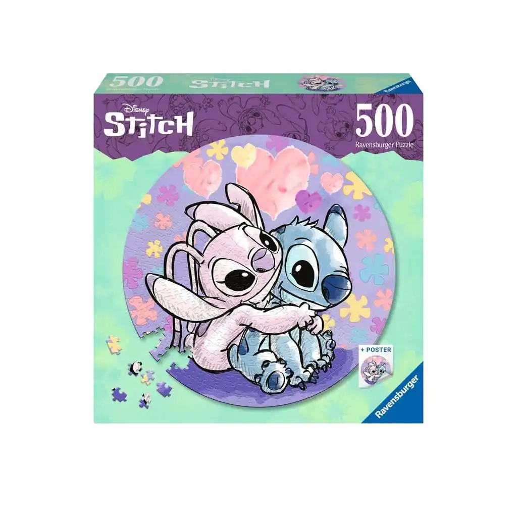 Lilo & Stitch Okrągłe Puzzle Stitch (500 elementów) zdjęcie produktu