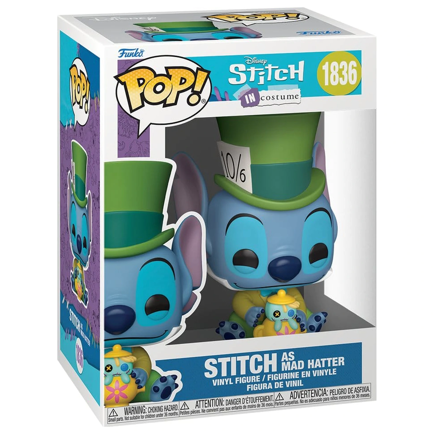 Lilo & Stitch Funko POP! Disney Figurka Winylowa Stitch as Mad Hatter 9 cm zdjęcie produktu