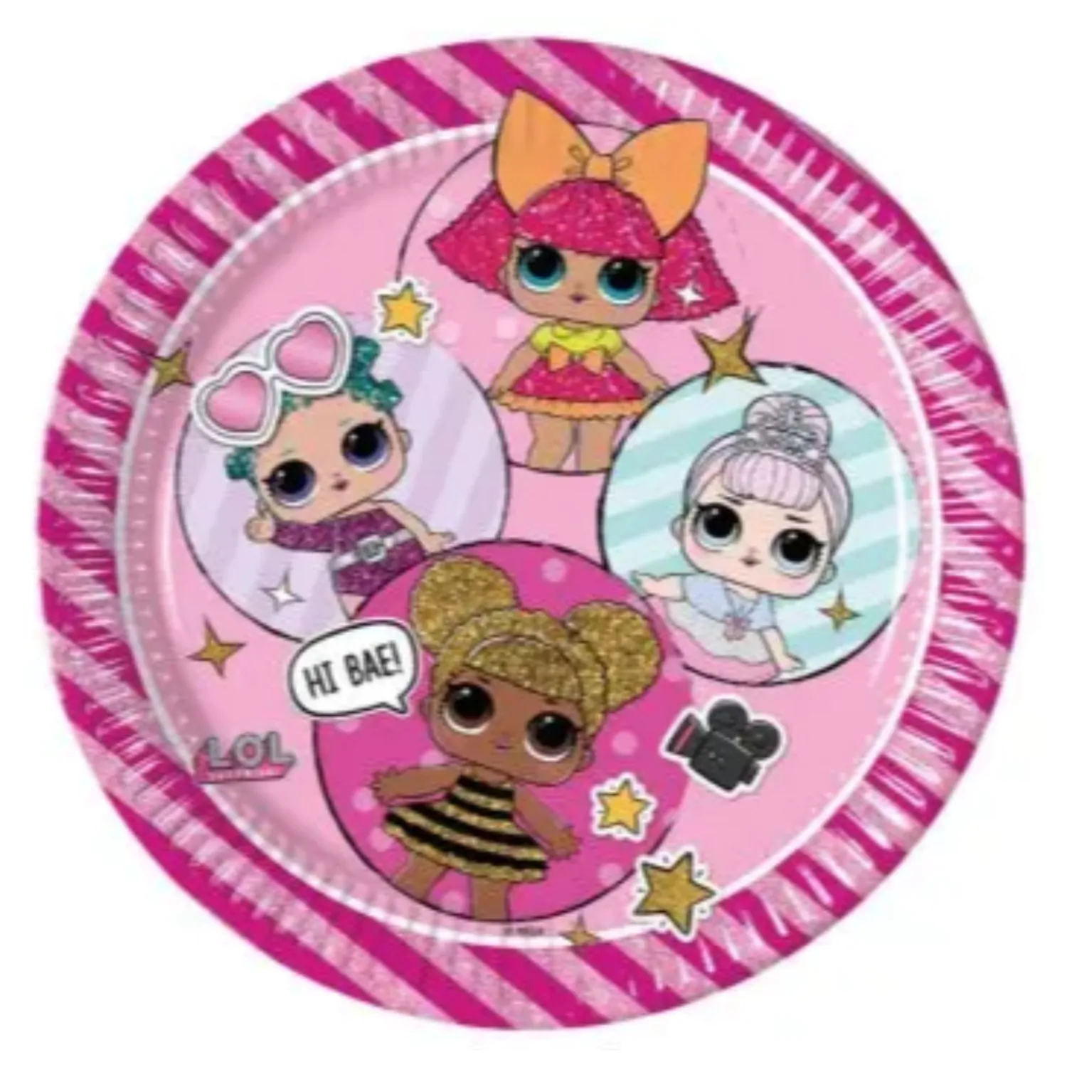 LOL Surprise Glitterati Talerze papierowe, opakowanie 8 sztuk, 23 cm, FSC zdjęcie produktu