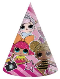 LOL Surprise Glitterati, czapeczki imprezowe 6-częściowe zdjęcie produktu