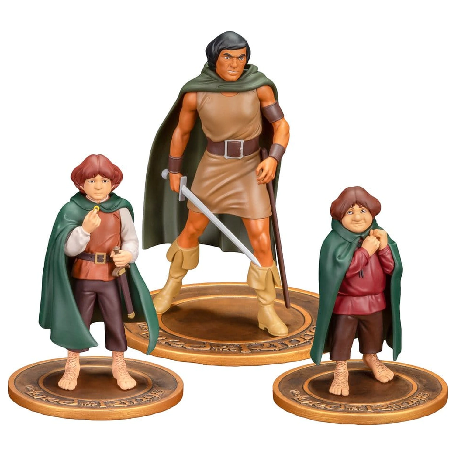 Lord of the Rings Animated Film figurki PVC 3-pak: Frodo, Aragorn i Samwise zdjęcie produktu