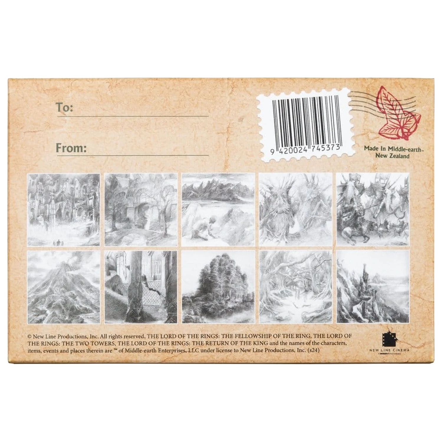 Lord of the Rings Zestaw Pocztówek Concept Art by Alan Lee: The Lord of the Rings 15 x 12 cm zdjęcie produktu
