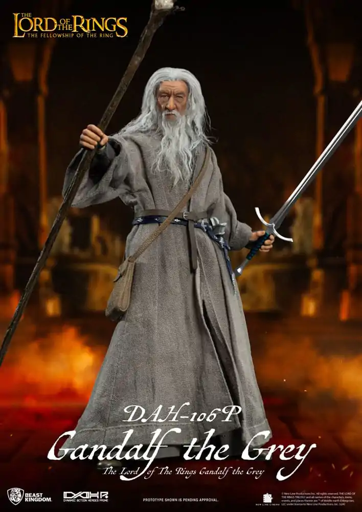 Lord of the Rings Dynamic 8ction Heroes Figurka Akcji 1/9 Gandalf Szary 21 cm zdjęcie produktu