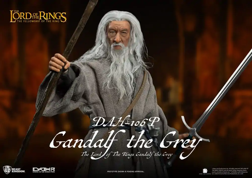 Lord of the Rings Dynamic 8ction Heroes Figurka Akcji 1/9 Gandalf Szary 21 cm zdjęcie produktu