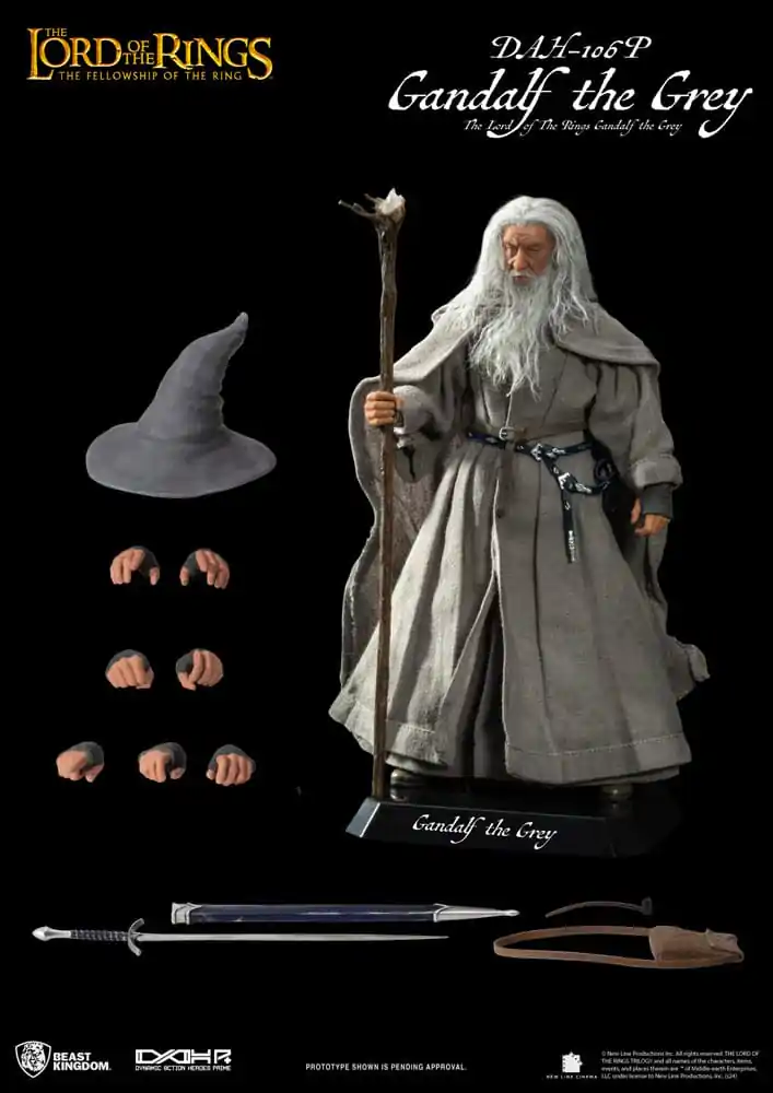 Lord of the Rings Dynamic 8ction Heroes Figurka Akcji 1/9 Gandalf Szary 21 cm zdjęcie produktu