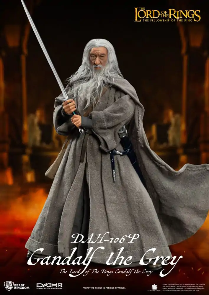 Lord of the Rings Dynamic 8ction Heroes Figurka Akcji 1/9 Gandalf Szary 21 cm zdjęcie produktu