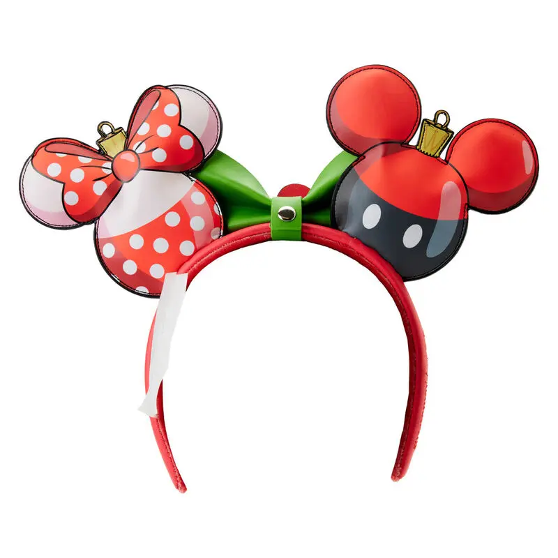 Loungefly Disney Mickey & Minnie Christmas opaska na głowę z uszami zdjęcie produktu