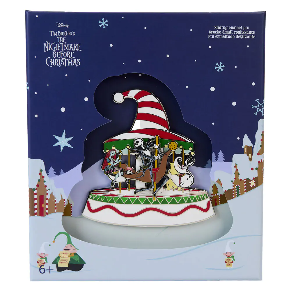 Przypinka emaliowana Loungefly Disney Miasteczko Nightmare Before Christmas Town Carousel zdjęcie produktu