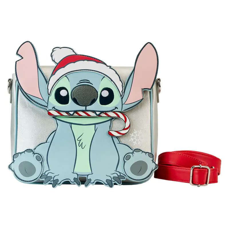 Torebka crossbody Loungefly Disney Stitch Holiday z brokatem zdjęcie produktu