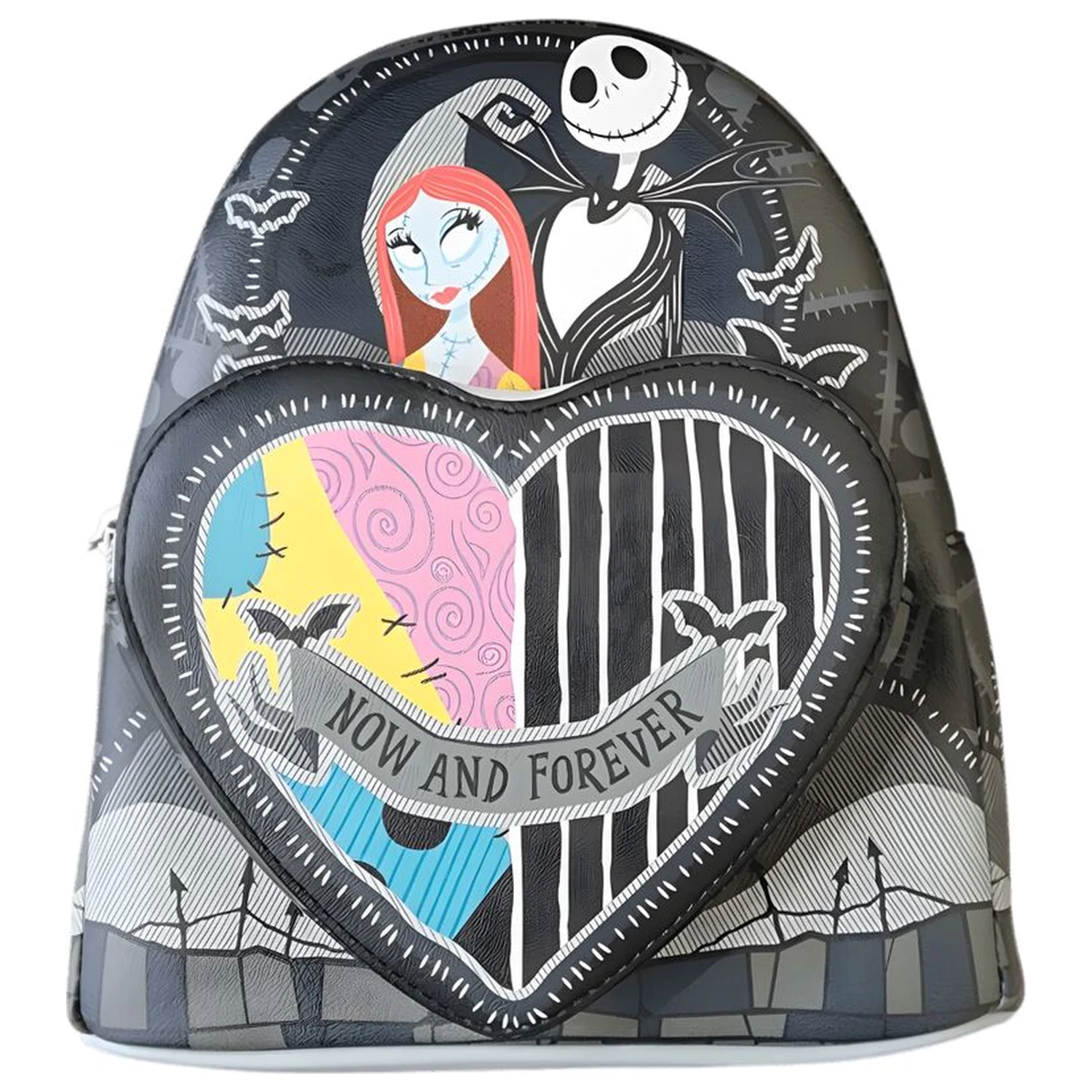 Loungefly The Nightmare Before Christmas Jack & Sally Split Heart plecak 26cm zdjęcie produktu
