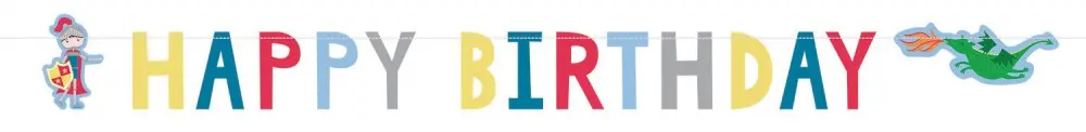 Knight Happy Birthday Baner 160 cm zdjęcie produktu