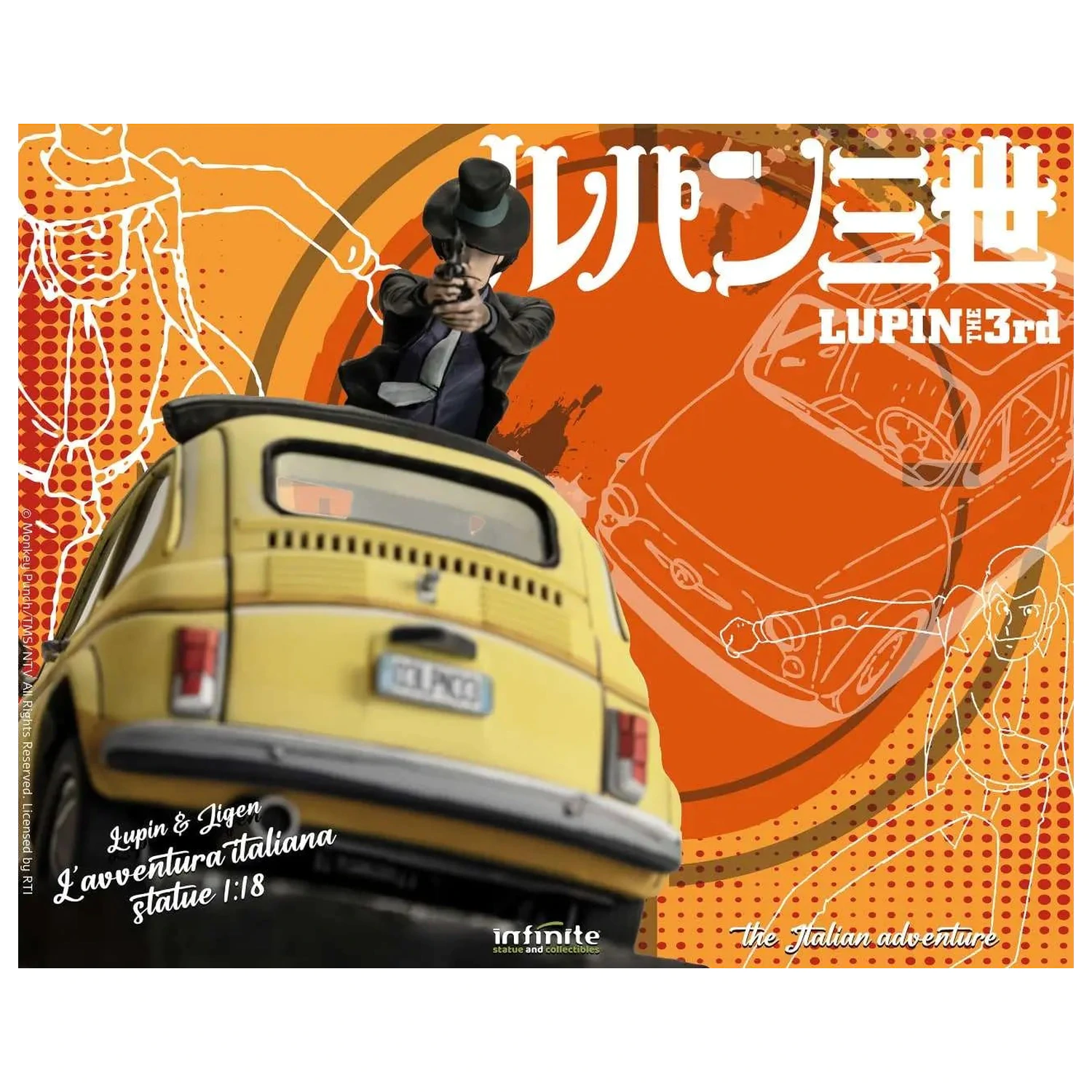Lupin the 3rd The Italian Adventure Lupin Jigen Statua 1/18 14 cm zdjęcie produktu