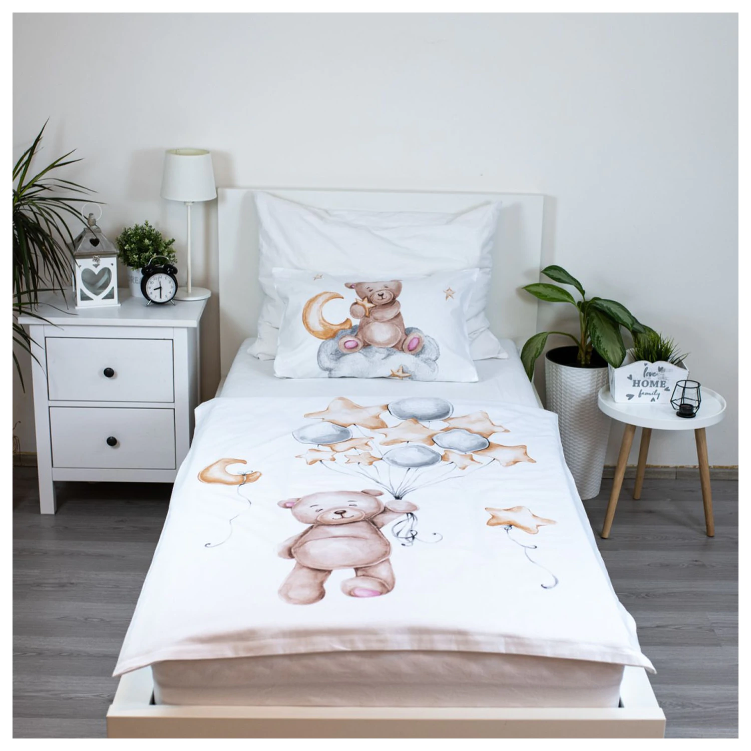 Teddy Bear Cute Children's, Zestaw Poszewek na Kołdrę dla Przedszkolaków zdjęcie produktu