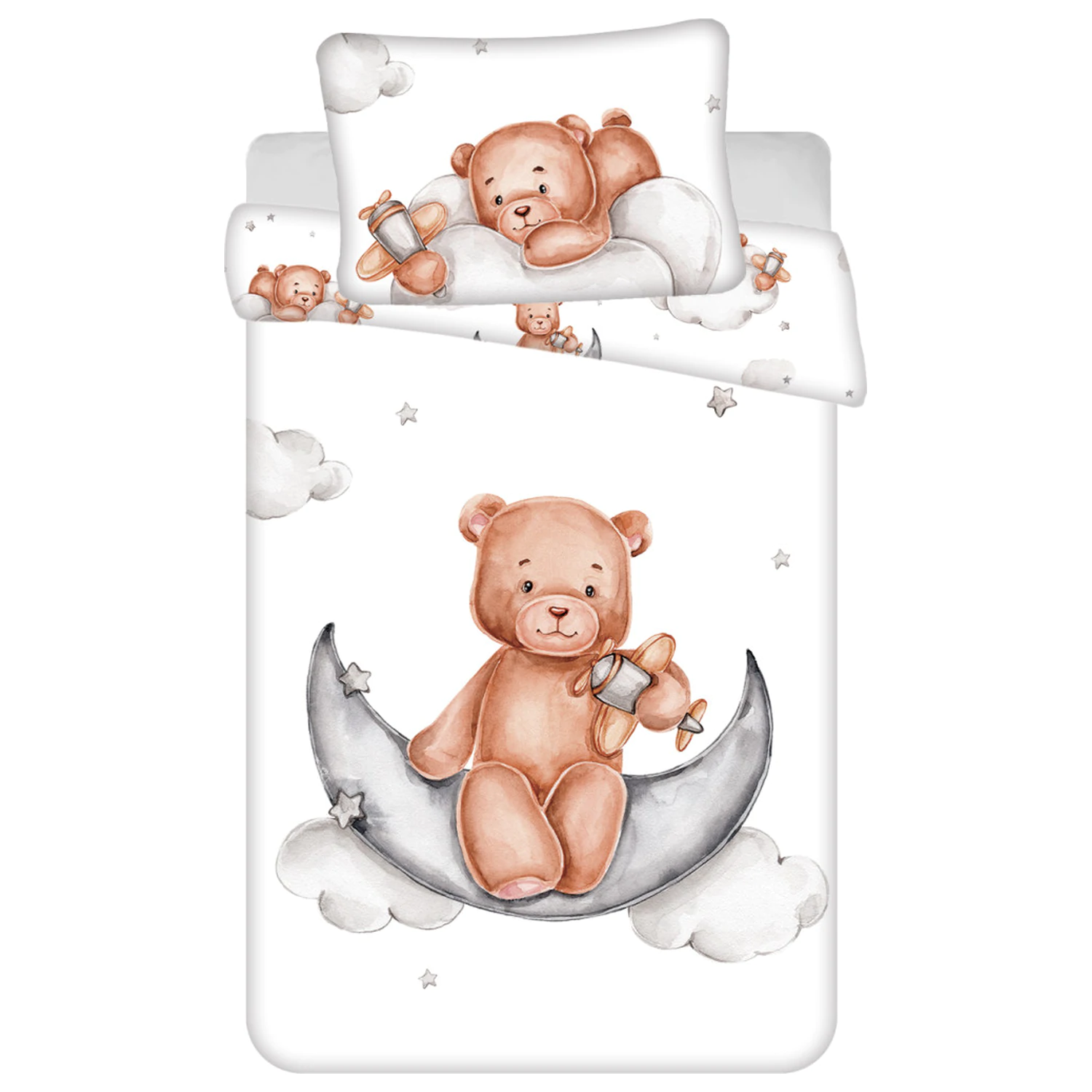 Teddy Bear Plane poszewka na kołdrę dla dzieci, przedszkolaków zdjęcie produktu