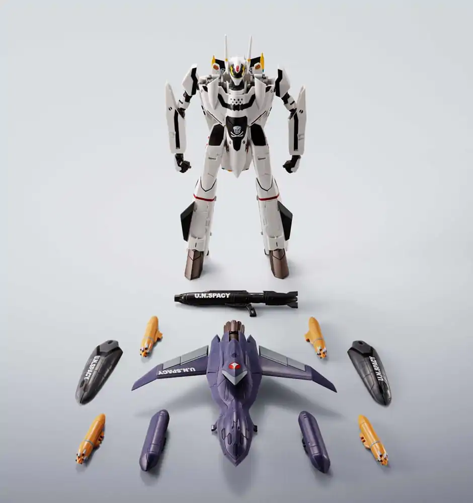 Macross 7 Figurka Akcji Hi-Metal R VF-0S Phoenix (Roy Focker Use) & QF-2200D-B Ghost Set 14 cm zdjęcie produktu
