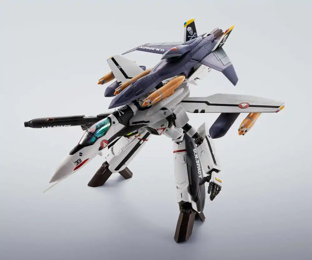 Macross 7 Figurka Akcji Hi-Metal R VF-0S Phoenix (Roy Focker Use) & QF-2200D-B Ghost Set 14 cm zdjęcie produktu