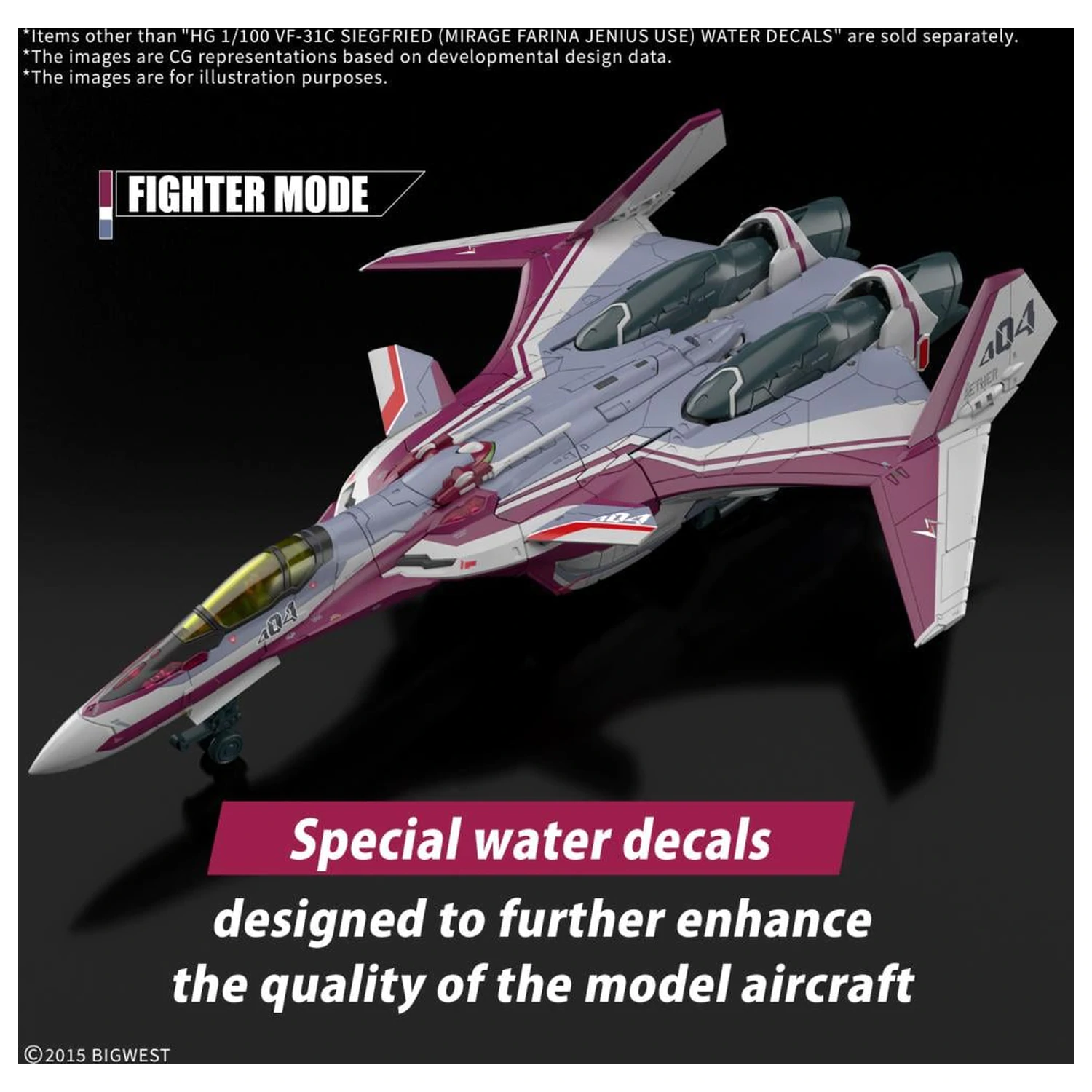 MACROSS HG 1/100 VF-31C Siegfried (Farina Jenius) Naklejki Model Zestaw zdjęcie produktu