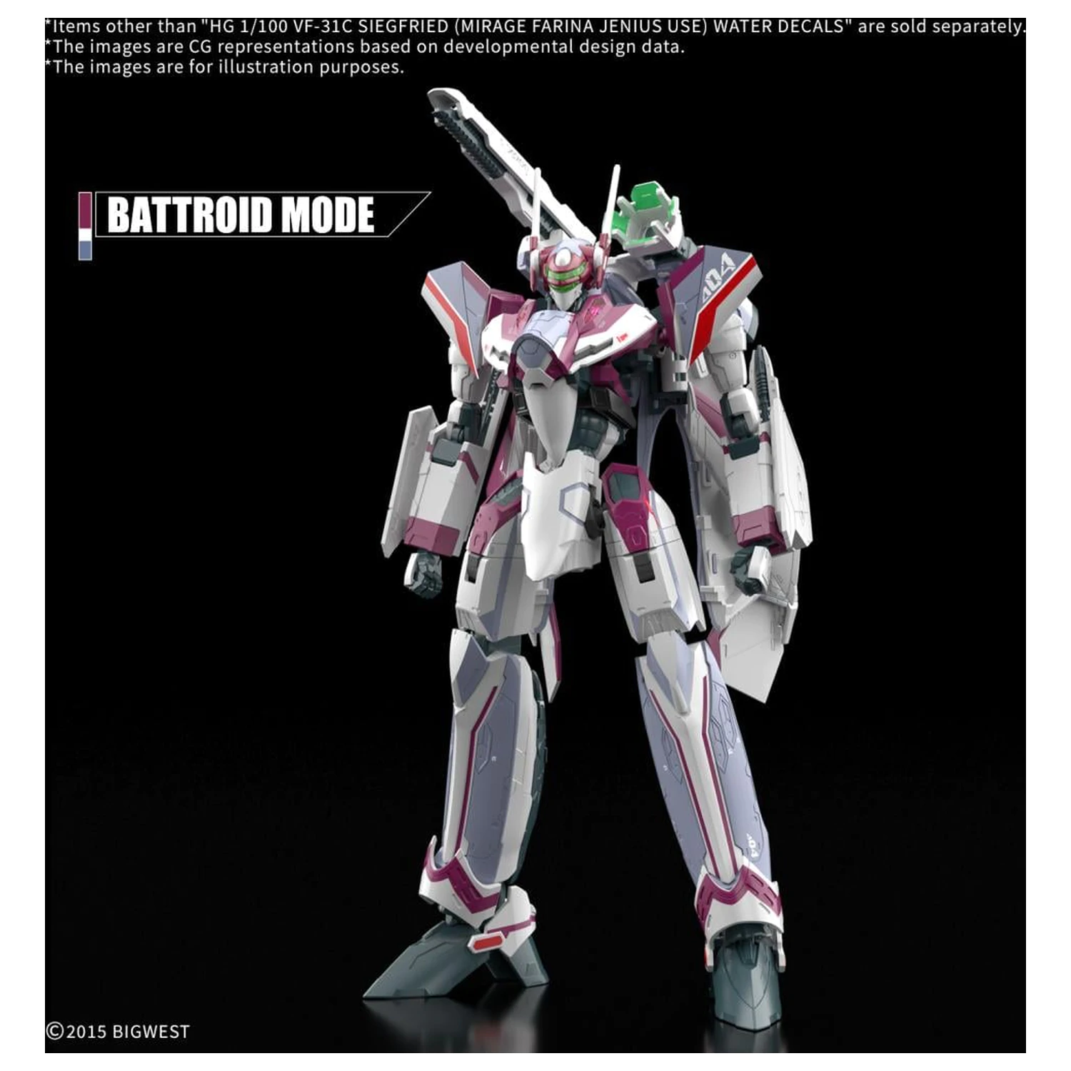 MACROSS HG 1/100 VF-31C Siegfried (Farina Jenius) Naklejki Model Zestaw zdjęcie produktu