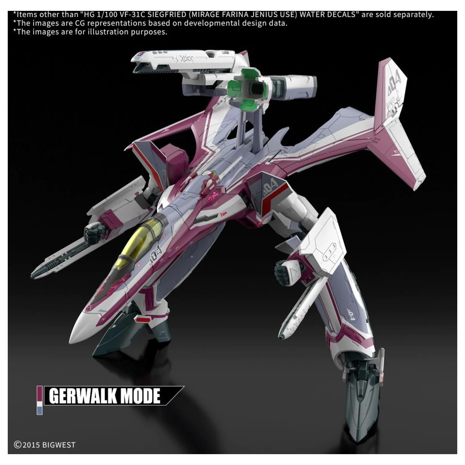 MACROSS HG 1/100 VF-31C Siegfried (Farina Jenius) Naklejki Model Zestaw zdjęcie produktu