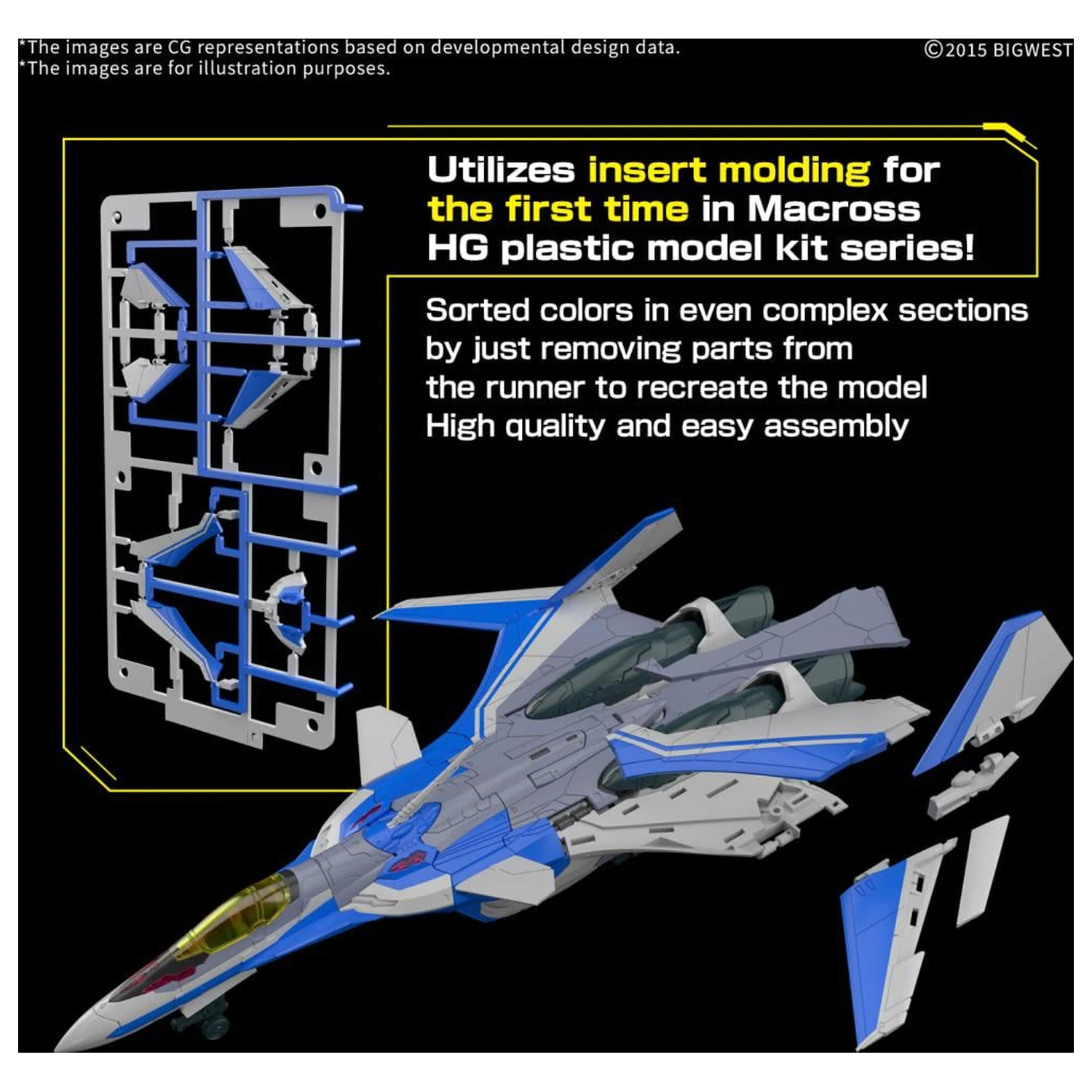 Macross HG 1/100 VF-31J Siegfried (Hayate Immelmann Use) Zestaw Modelowy zdjęcie produktu