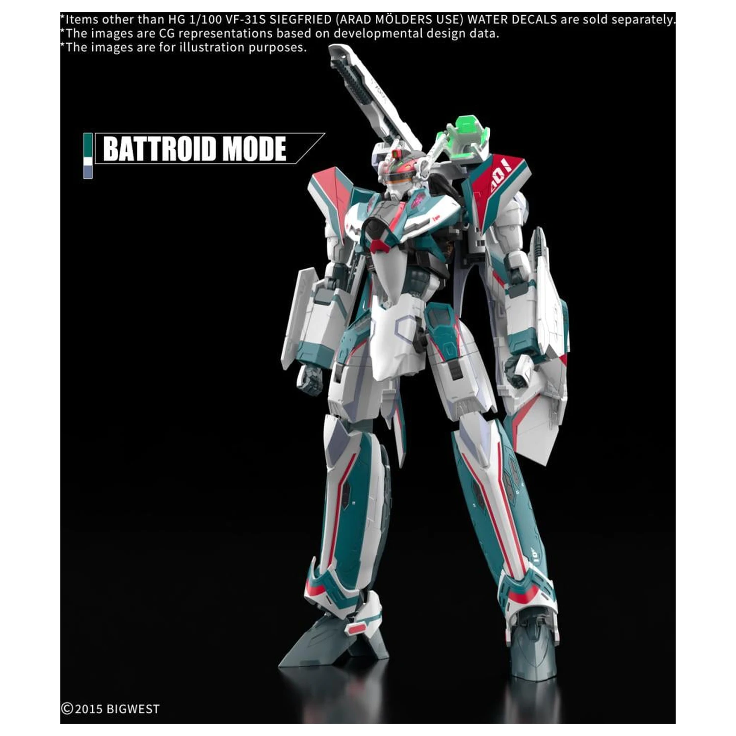 Macross HG 1/100 VF-31S Siegfried Water Decals zestaw modeli zdjęcie produktu