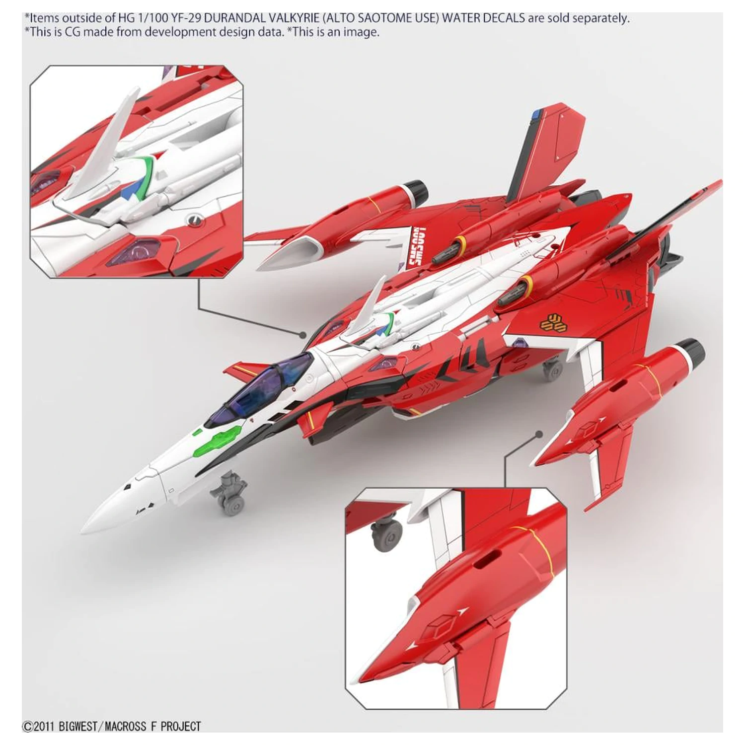 MACROSS HG 1/100 YF-29 Durandal Valkyrie „Water Decals” Zestaw modelarski zdjęcie produktu