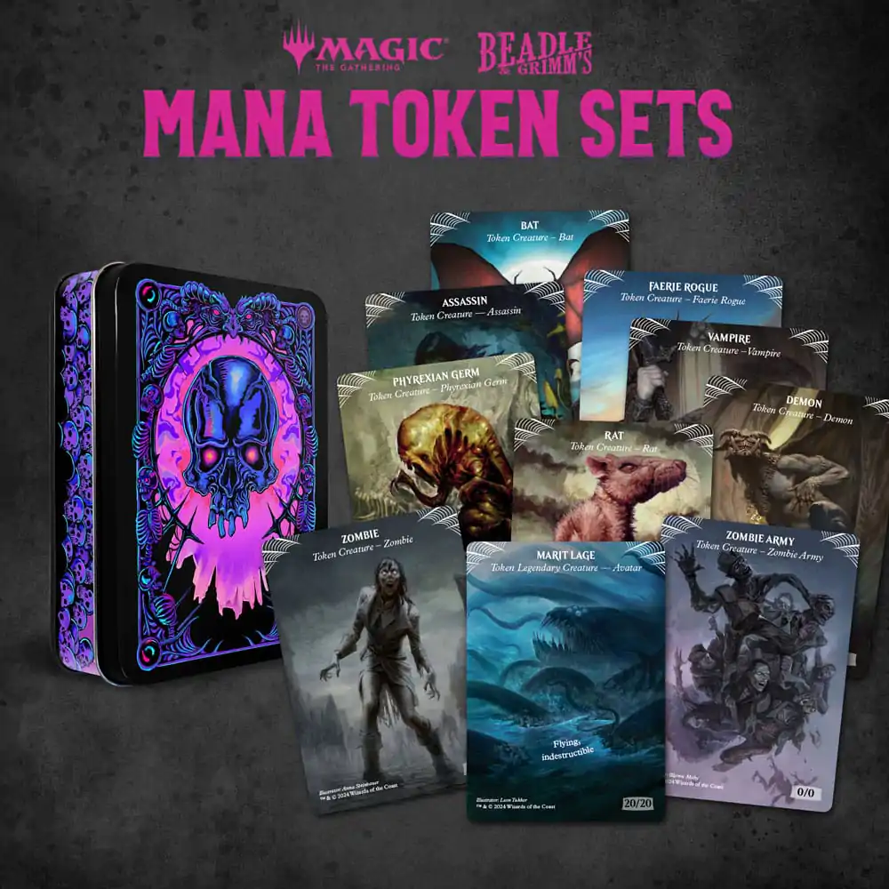 Magic the Gathering Zestaw Kości i Żetonów Black Mana zdjęcie produktu