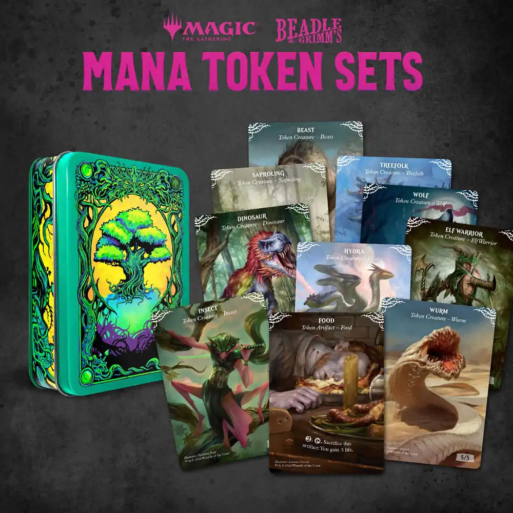 Magic the Gathering Zestaw Kości i Żetonów Green Mana zdjęcie produktu