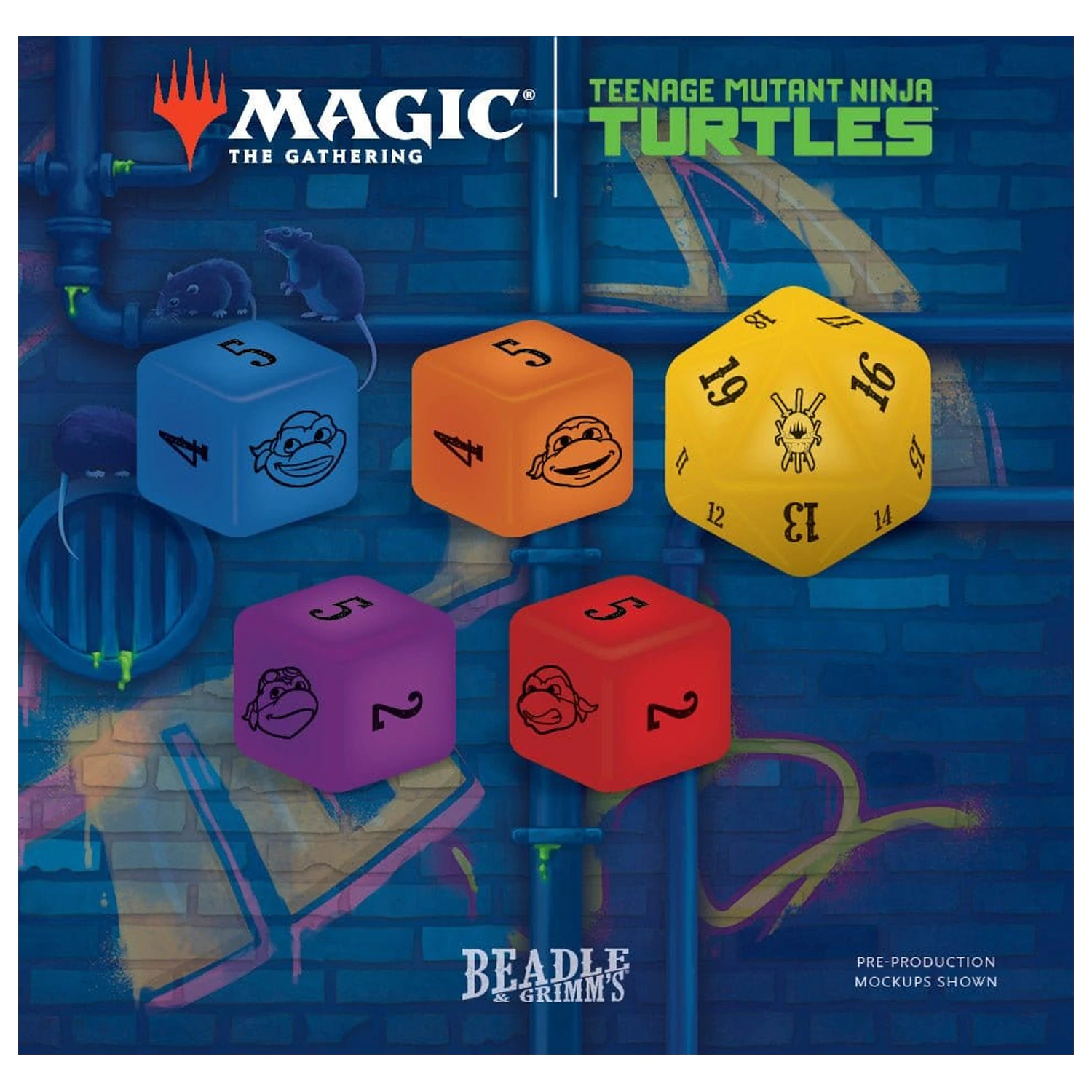 Magic the Gathering Zestaw kości i znaczników Teenage Mutant Ninja Turtles *angielski* zdjęcie produktu