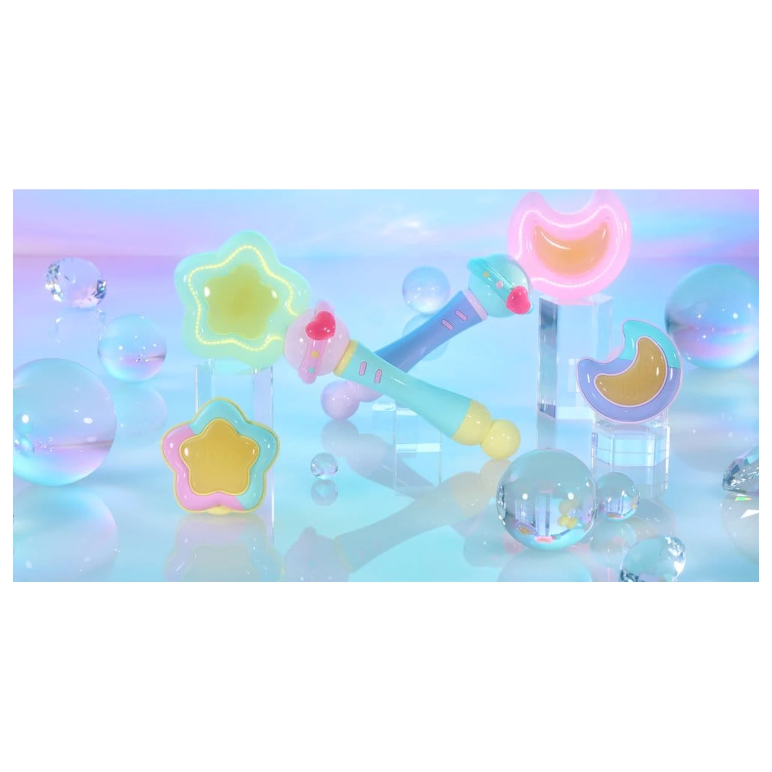 Magical Sisters Lulutto Lilly Proplica replika Moontoneoneon & GlassHeart DreamPact zestaw 25 cm zdjęcie produktu
