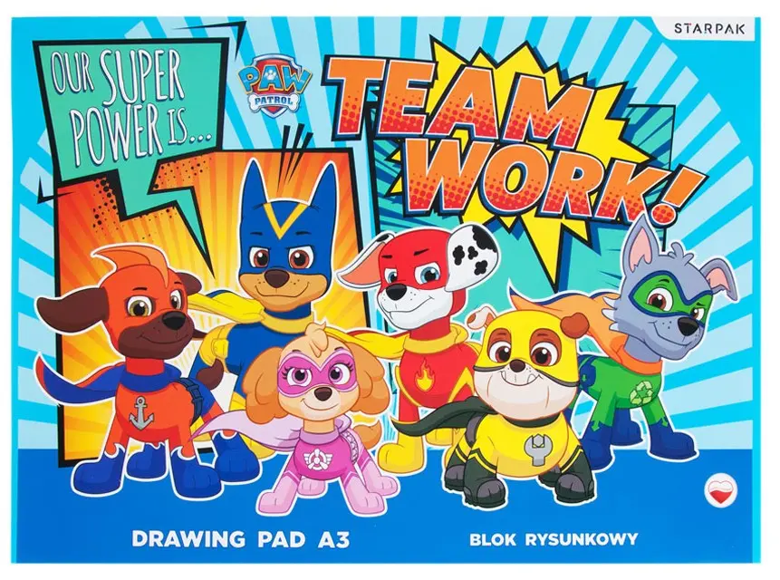 Paw Patrol blok rysunkowy A/3, podkładka do rysowania 20 arkuszy zdjęcie produktu