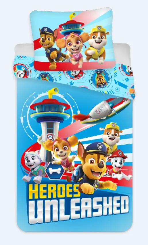 PAW Patrol Poszewka na kołdrę 140x200cm, poszewka na poduszkę 70x90cm microfibre zdjęcie produktu