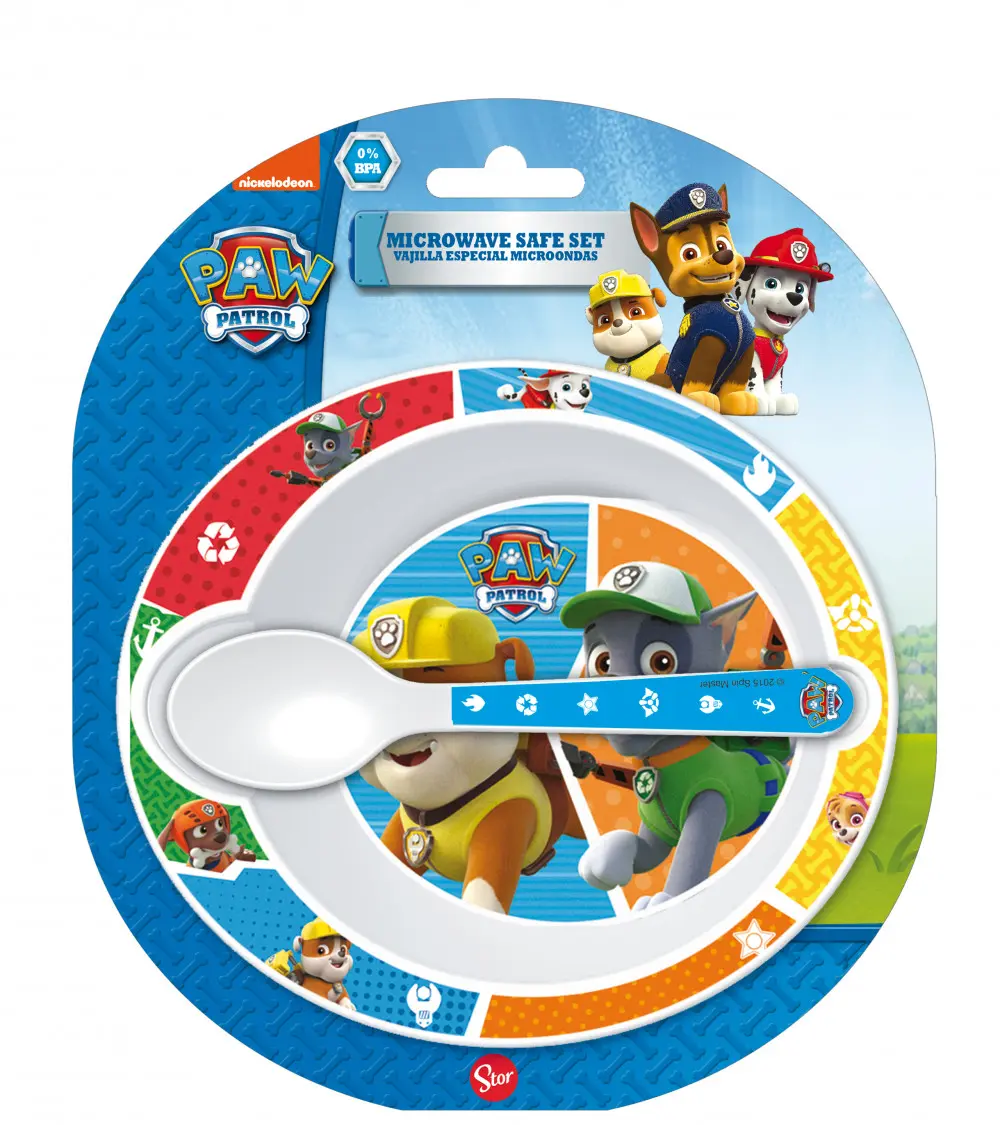 PAW Patrol Mały Talerz Głęboki z Łyżeczką dla Dzieci zdjęcie produktu