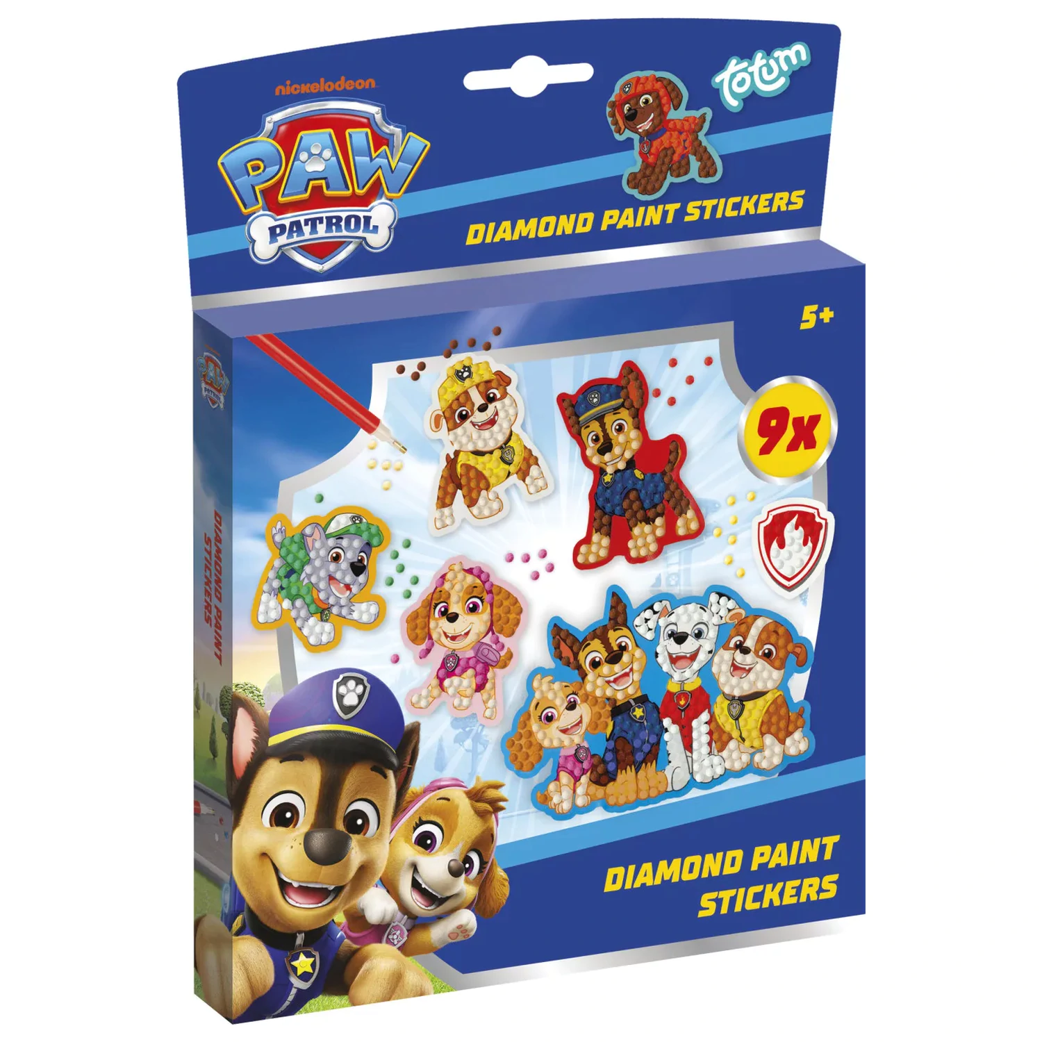 Paw Patrol Best Team diamentowe malowanie naklejek, 9-pak zdjęcie produktu