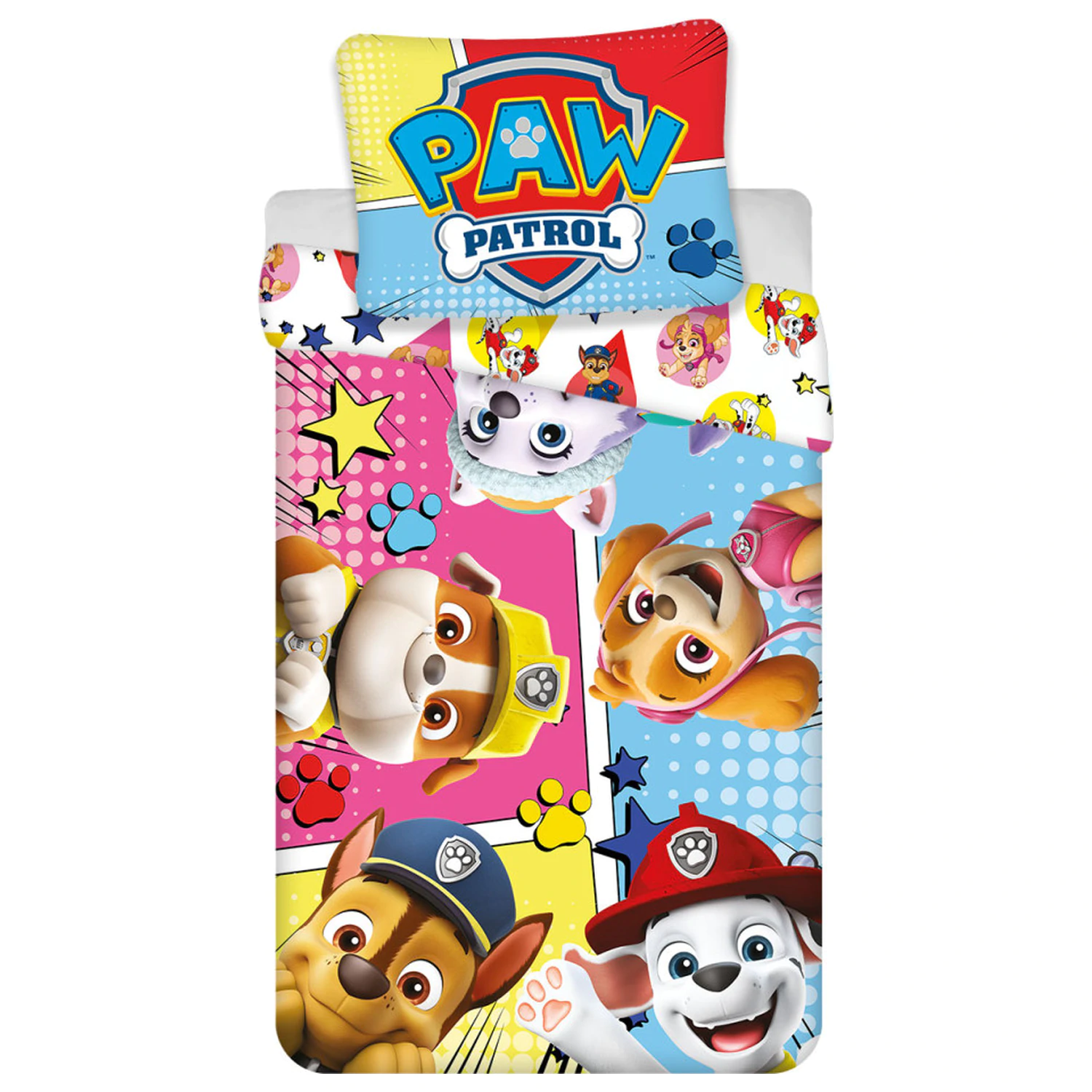 Paw Patrol Comic Poszewka na kołdrę dla dzieci, przedszkolaków zdjęcie produktu