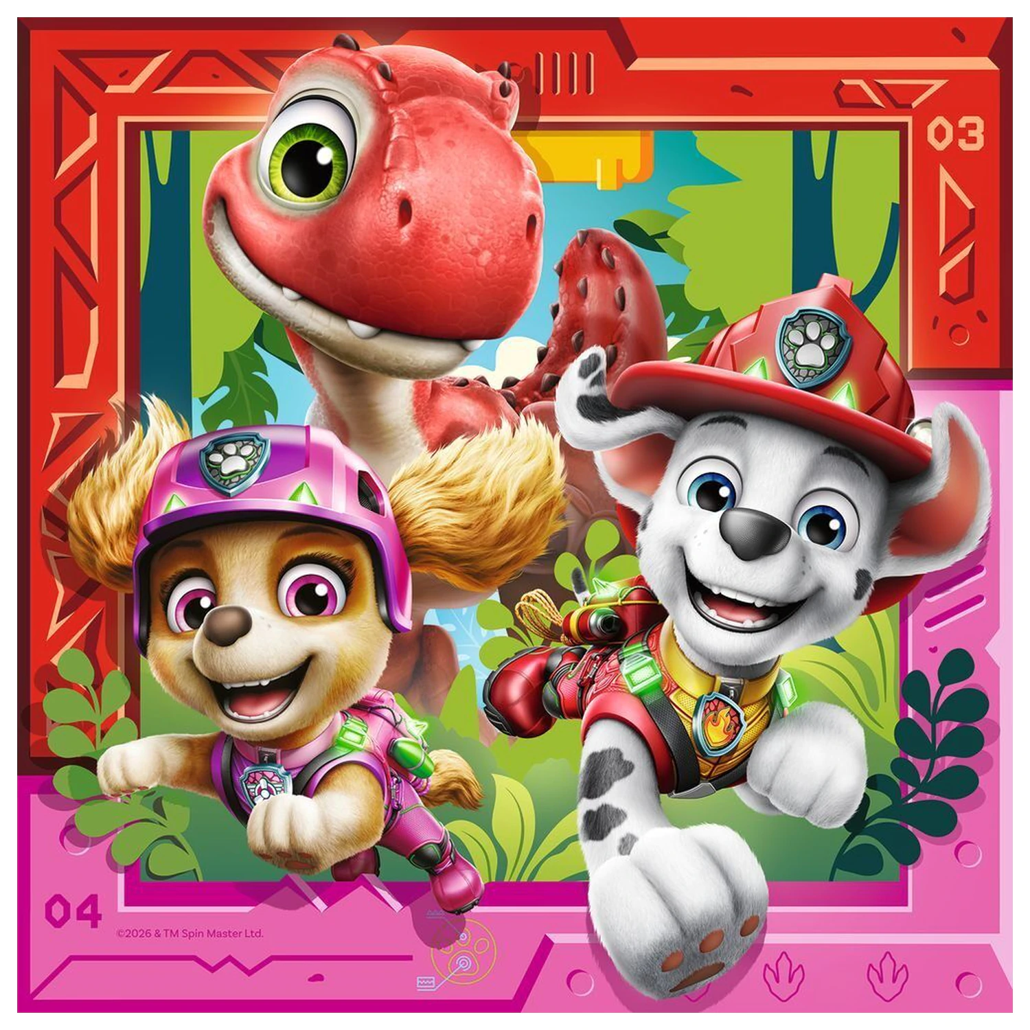 Paw Patrol Dino Movie puzzle 3x49 elementów zdjęcie produktu