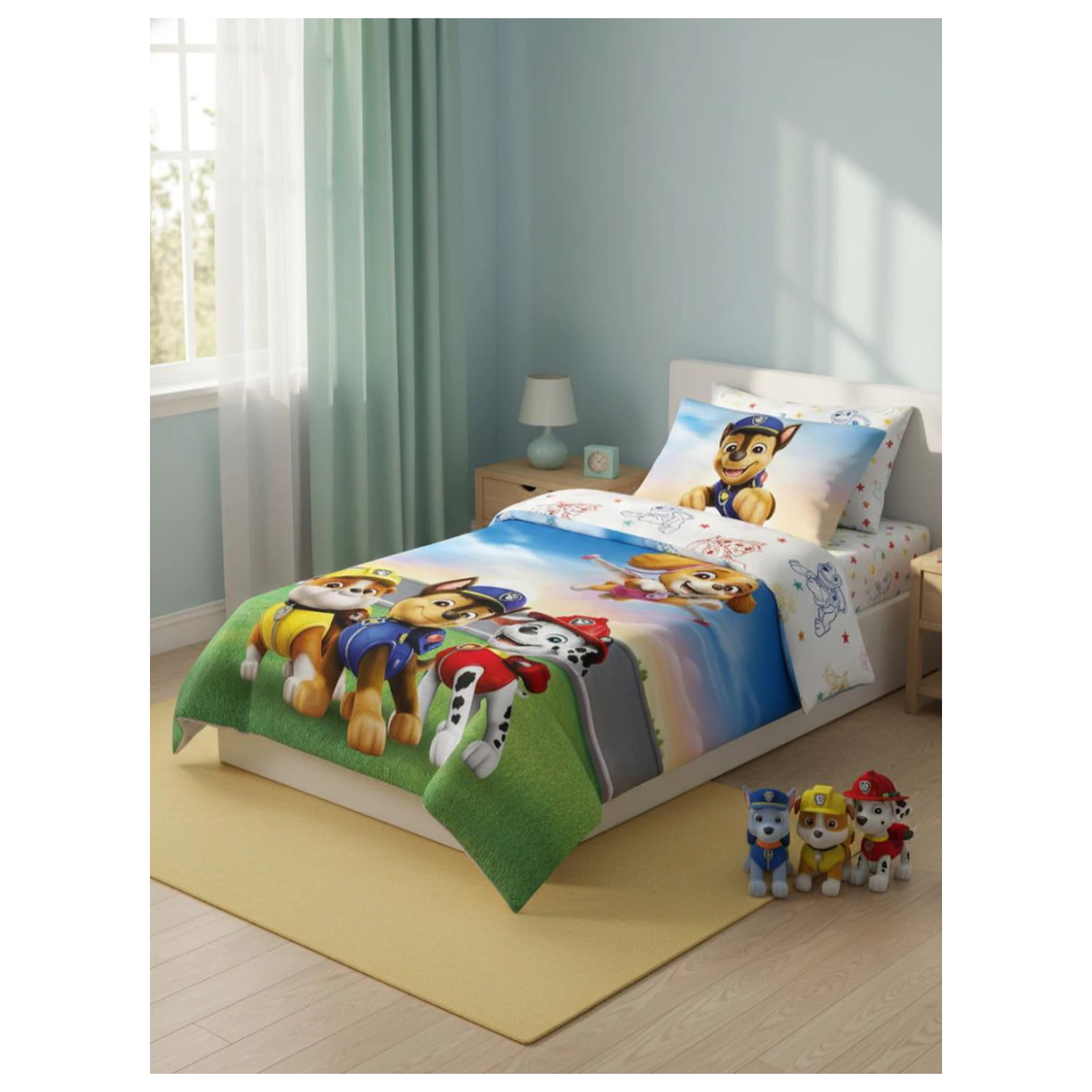 Paw Patrol Duty Calls poszwa na kołdrę dla dzieci, przedszkolna zdjęcie produktu