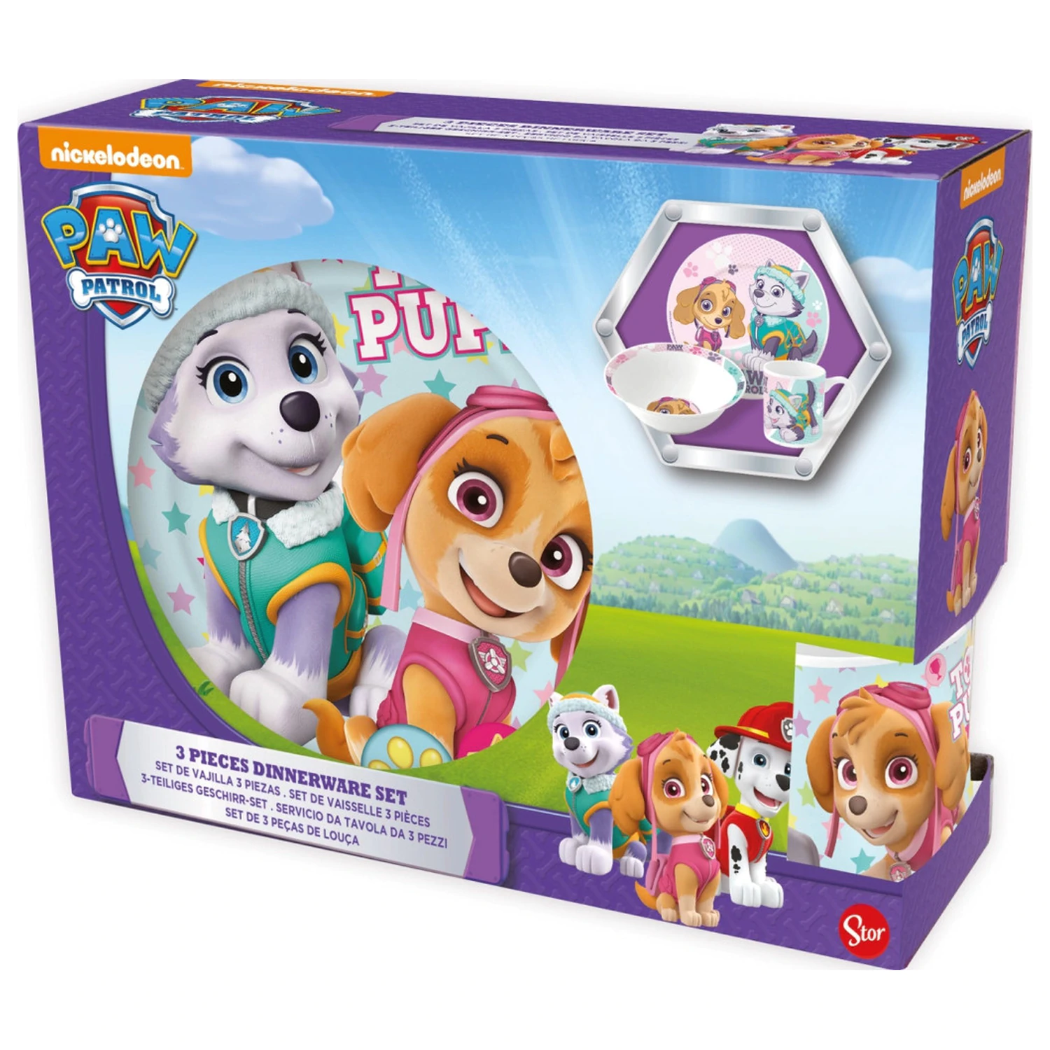 Paw Patrol Girl Stars porcelanowy zestaw naczyń obiadowych zdjęcie produktu