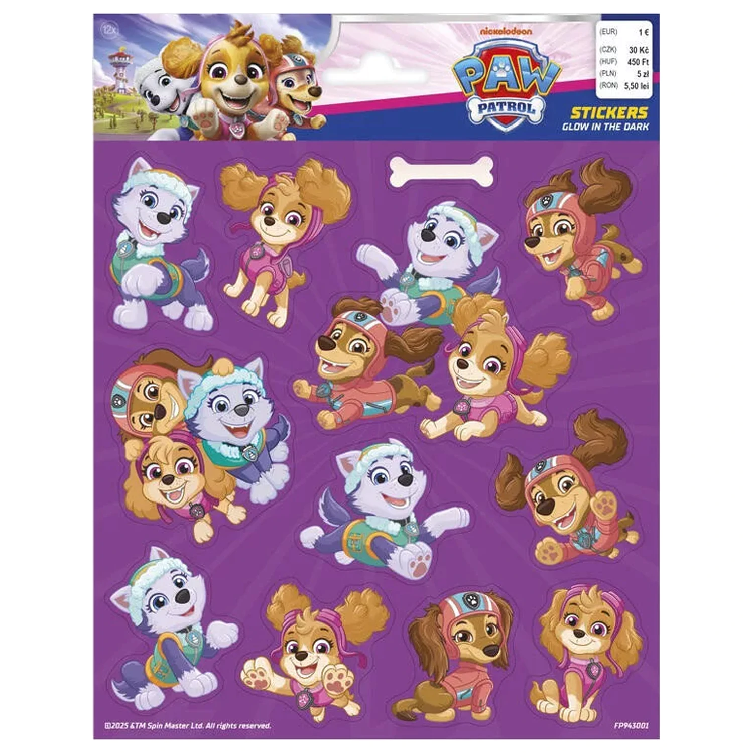 Świecąca w ciemności naklejka PAW Patrol Girls zdjęcie produktu