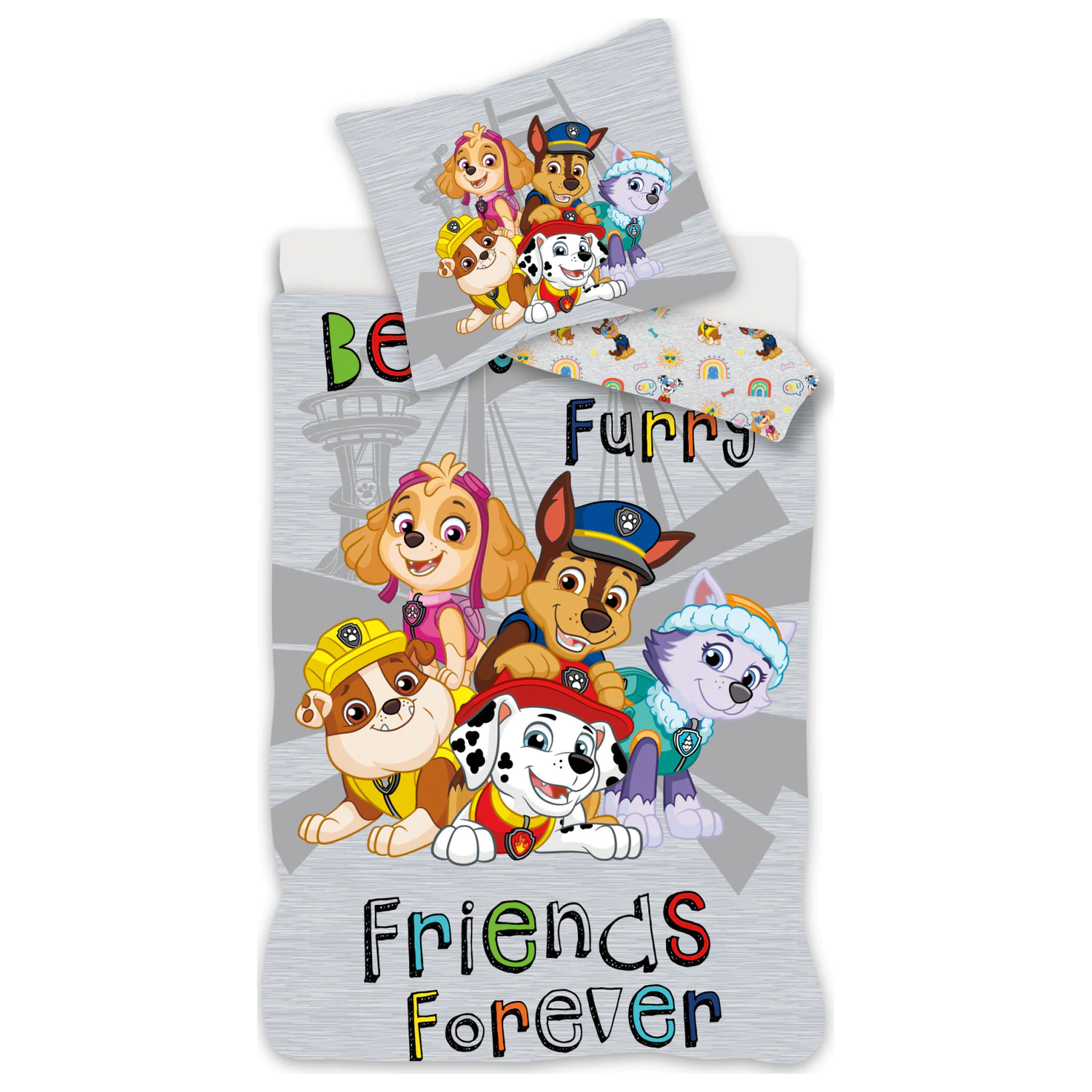 Paw Patrol Szara mikrofibra poszewka na kołdrę zdjęcie produktu