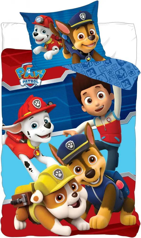 Paw Patrol dziecięcy Zestaw Poszwa na kołdrę 100x135cm, poszewka na poduszkę 40x60cm zdjęcie produktu
