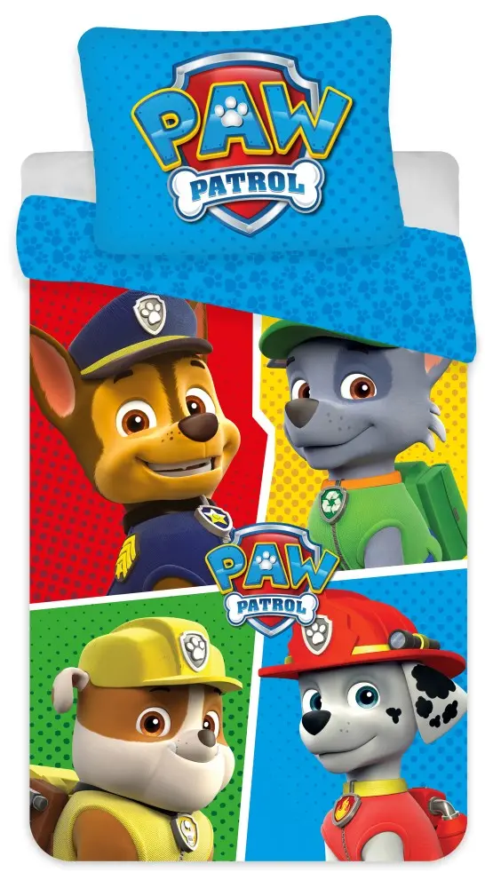 Paw Patrol Poszewka na kołdrę dziecięcą 100x135cm, poszewka na poduszkę 40x60cm zdjęcie produktu
