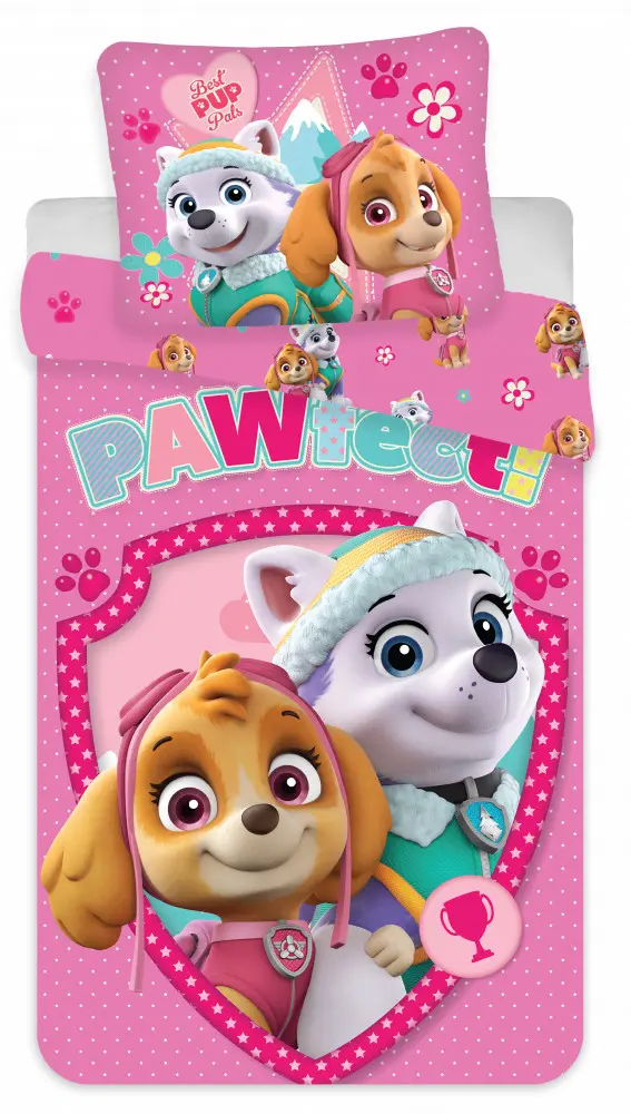 Zestaw dziecięcej poszewki na kołdrę PAW Patrol 100x135 cm, 40x60 cm zdjęcie produktu