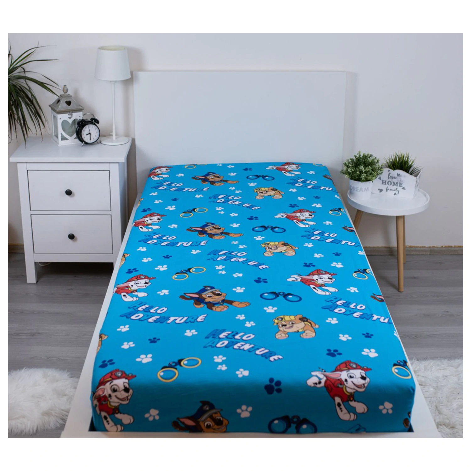 Paw Patrol Hello Adventure prześcieradło z gumką 90x200 cm zdjęcie produktu