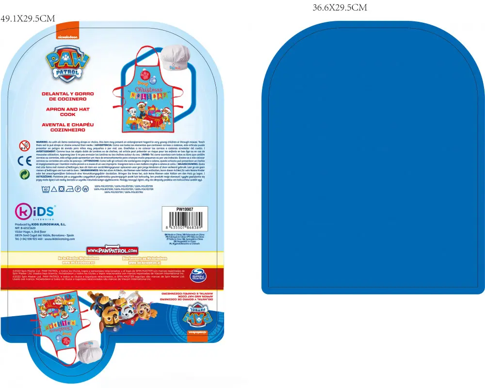 Paw Patrol Świąteczny fartuch dziecięcy zestaw 2-częściowy zdjęcie produktu