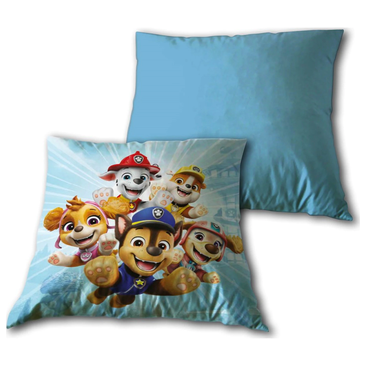 Paw Patrol Let's Go poduszka, poduszka dekoracyjna ze zdejmowanym pokrowcem 35x35 cm zdjęcie produktu