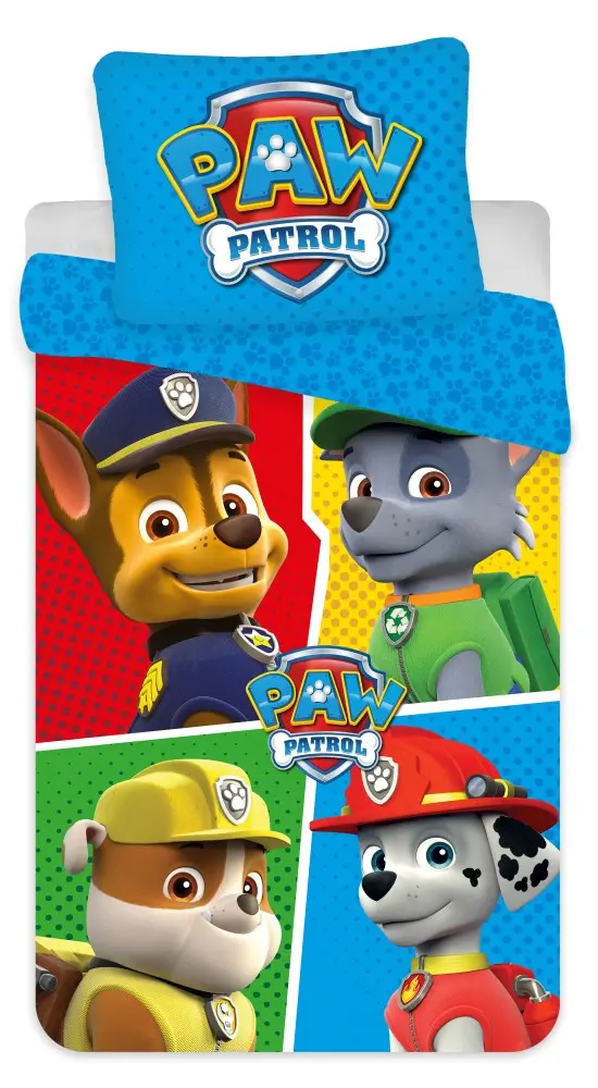 Paw Patrol Mikrofibrowa Poszwa na kołdrę 140x200cm, Poszewka na poduszkę 70x90cm zdjęcie produktu