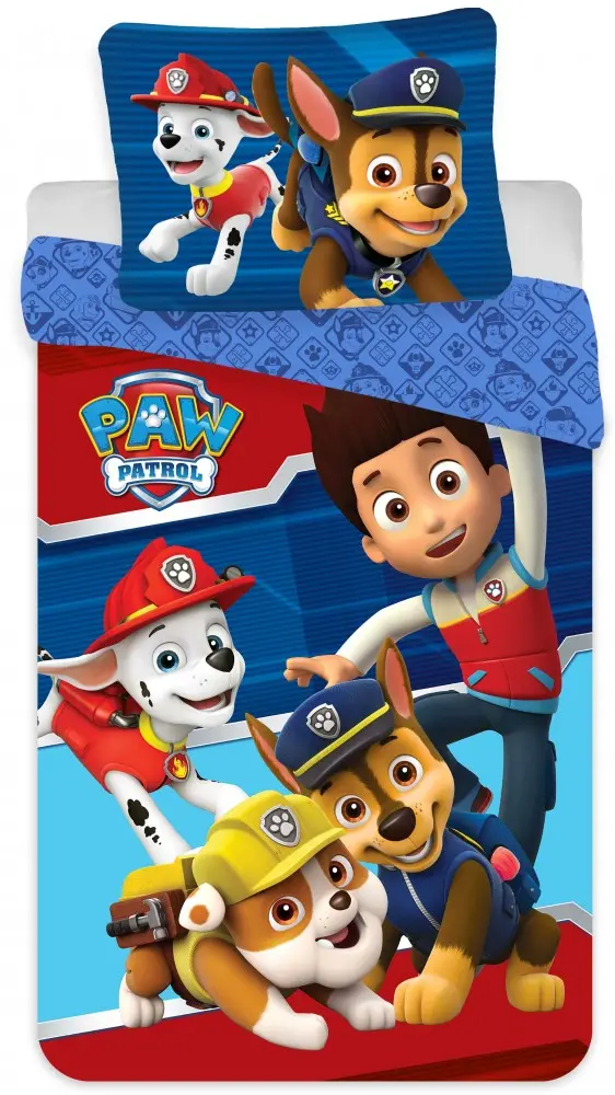 Paw Patrol Poszwa na kołdrę z mikrofibry 140x200cm, poszewka na poduszkę 70x90 cm zdjęcie produktu